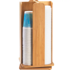 Cal Mil Plastics 378-60 Cup/Lid Dispenser Revolving Bamboo CALI-378-60