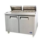 Atosa Cold Table, 2-D00R 60"L, 24-Pan Mega,115V ATOSA-MSF8307GR