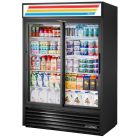 True GDM-47-HC-LD Ref.2-Dr Sliding Glass 54" Led Light Black Hc TRUE-GDM-47-HC-LD-BLK